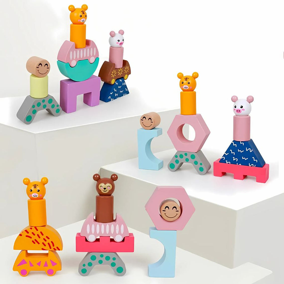 Set de Bloques de Madera Apilables 1