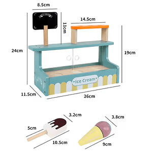 Set de Heladería de Madera.