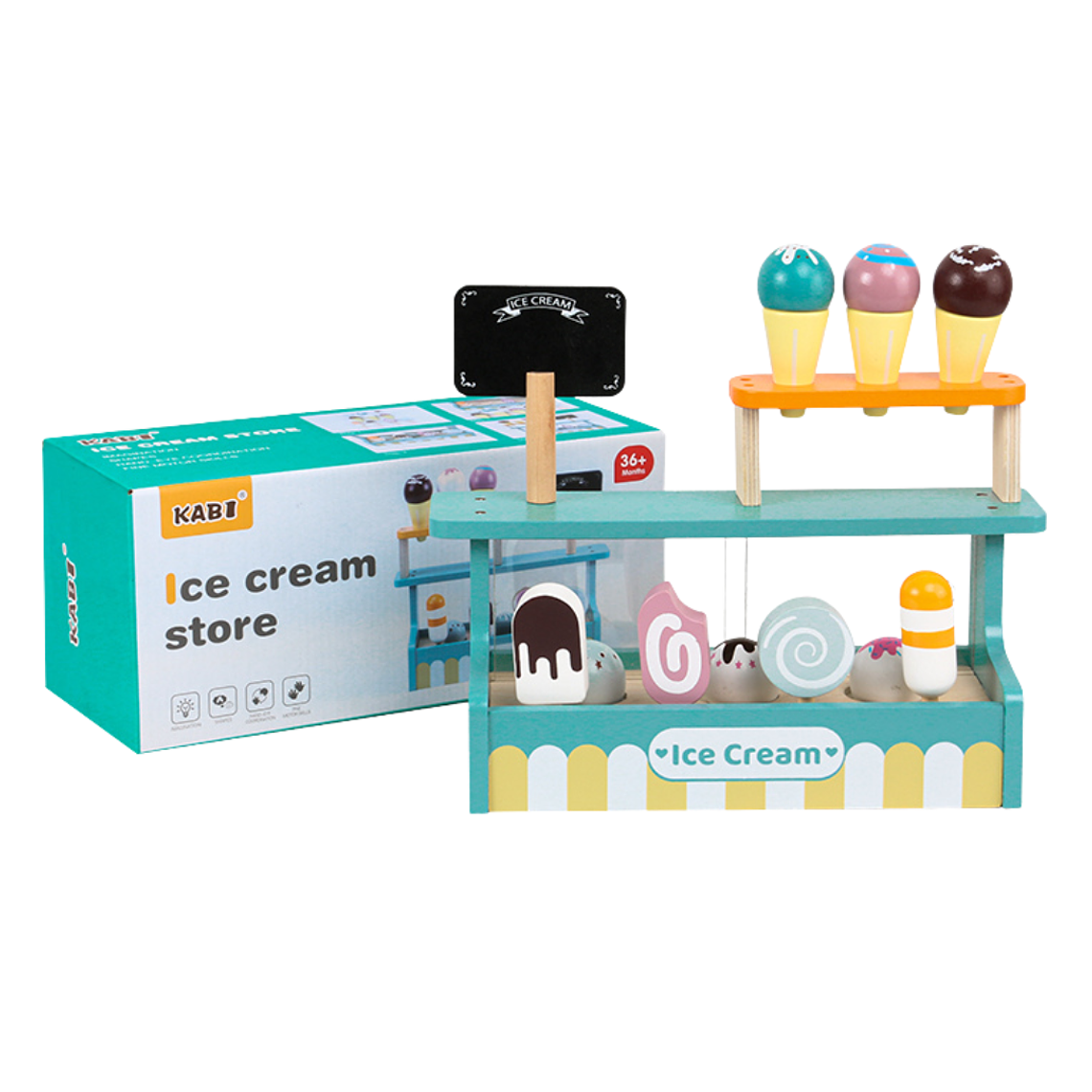 Set de Heladería de Madera. 5