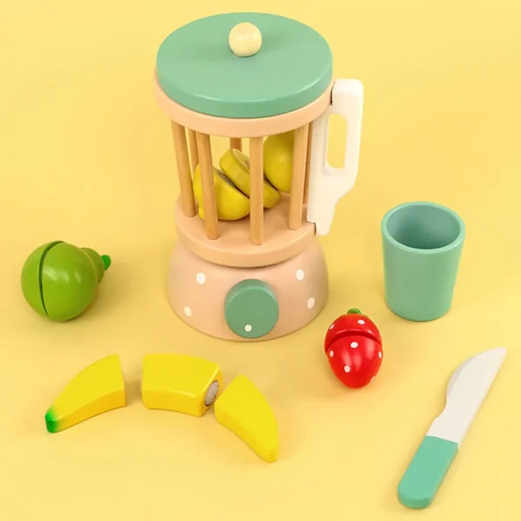 Juguera con set de fruta de madera 3