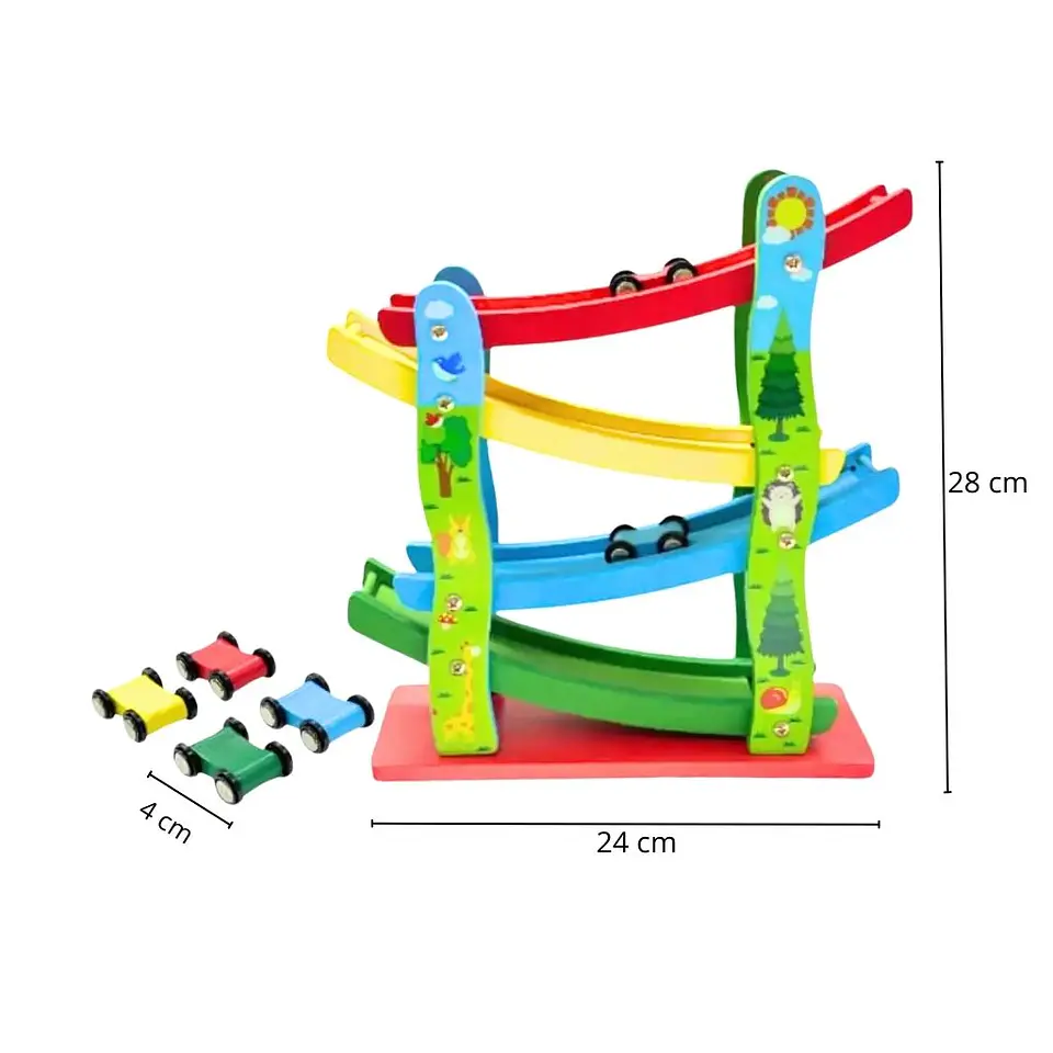Pista de Autos con 4 niveles Madera 1