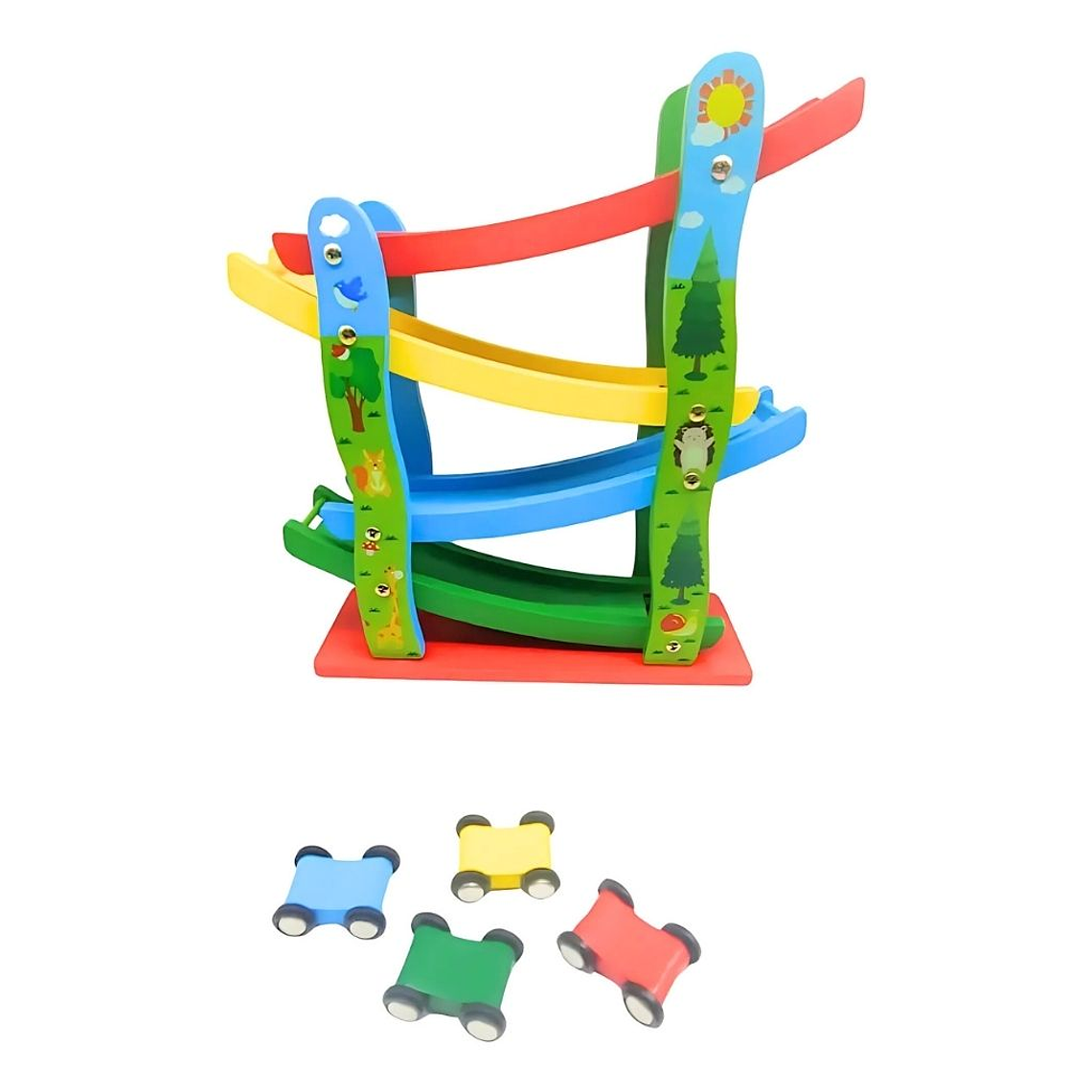 Pista de Autos con 4 niveles Madera 4