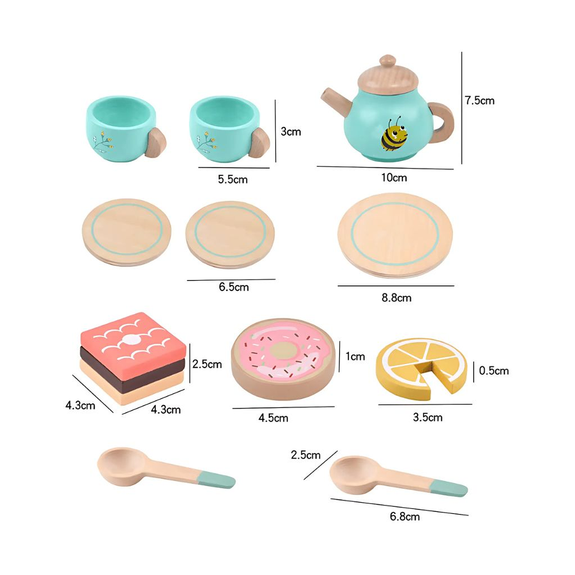 Juego de Té Dulce Abejita de Madera 3