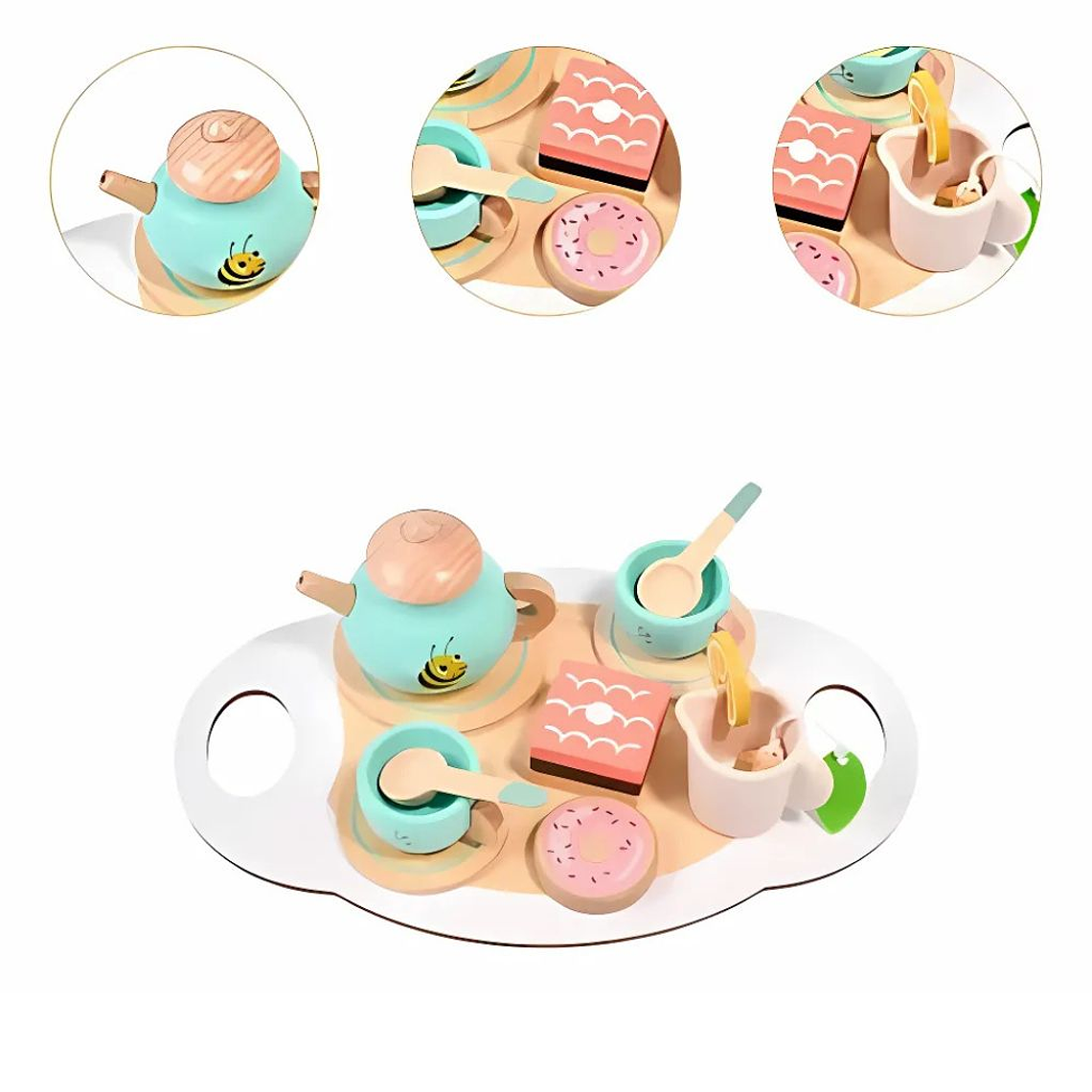Juego de Té Dulce Abejita de Madera 2