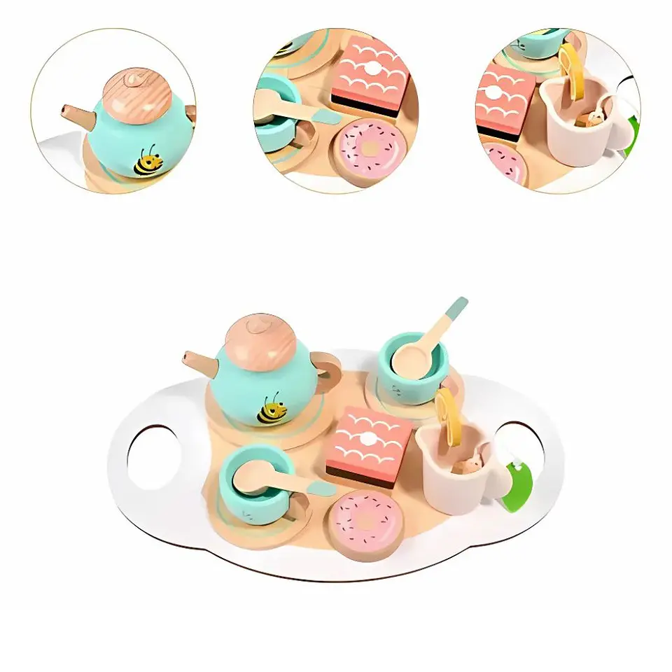 Juego de Té Dulce Abejita de Madera 2
