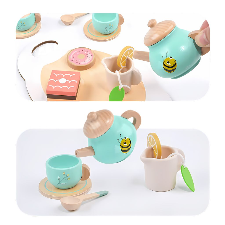 Juego de Té Dulce Abejita de Madera 4