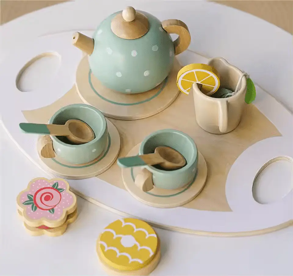 Juego de Té de Madera 1