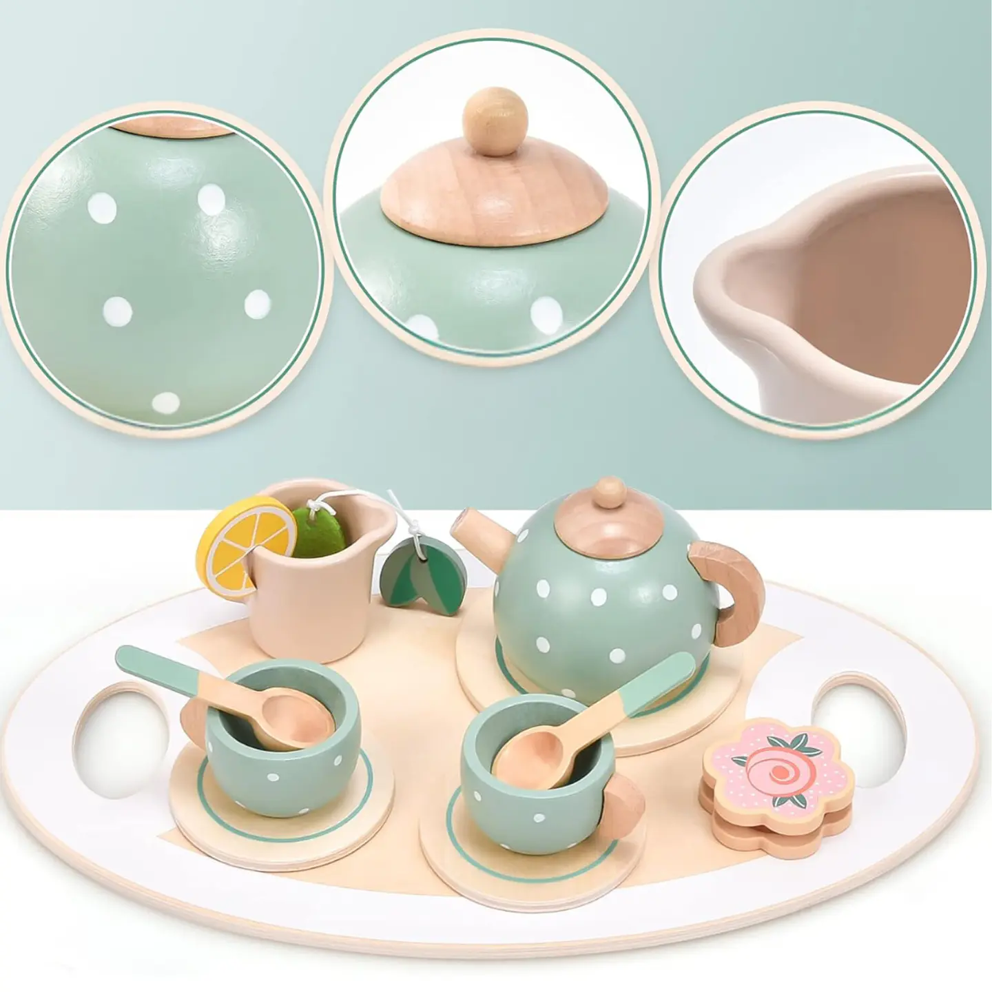 Juego de Té de Madera 2