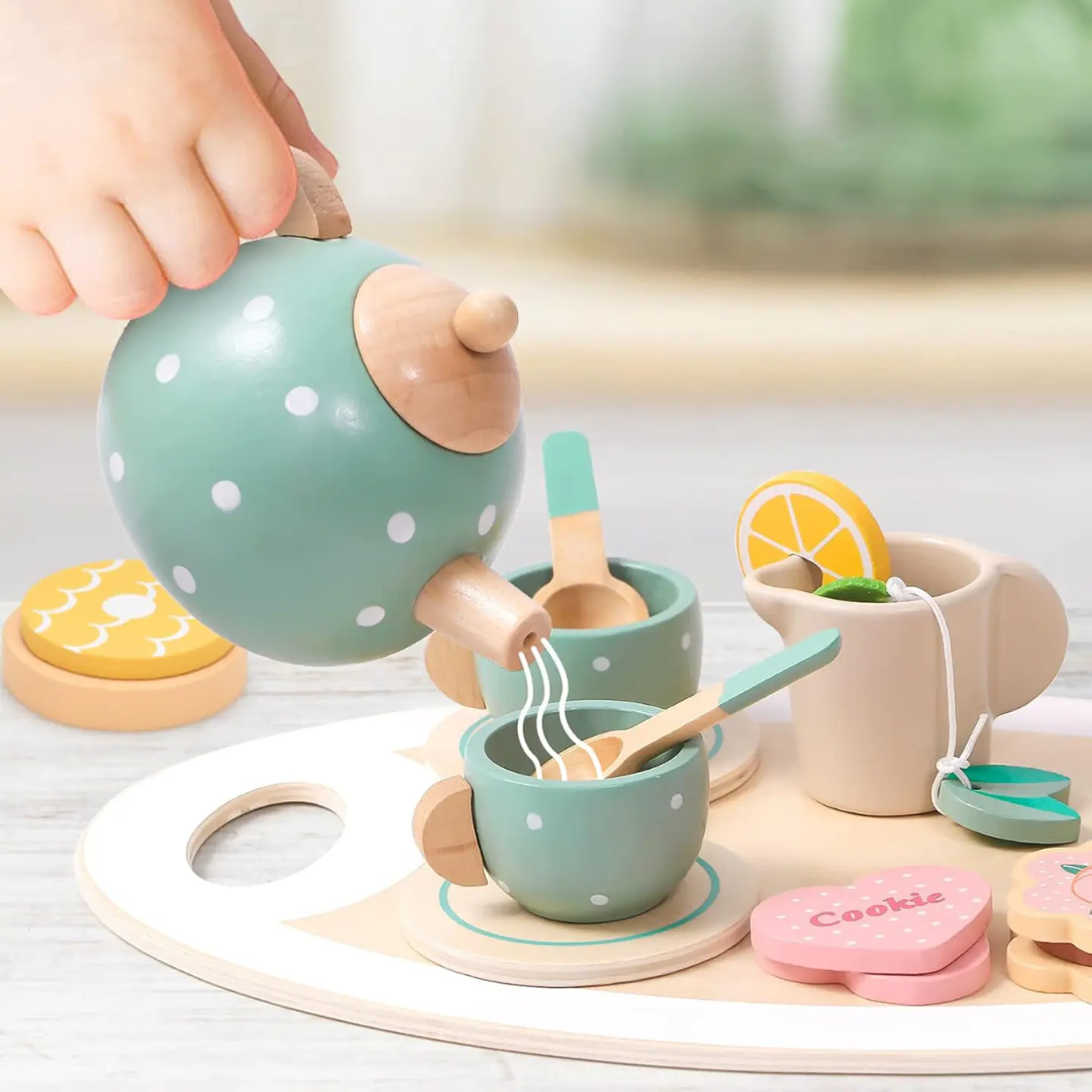 Juego de Té de Madera 3
