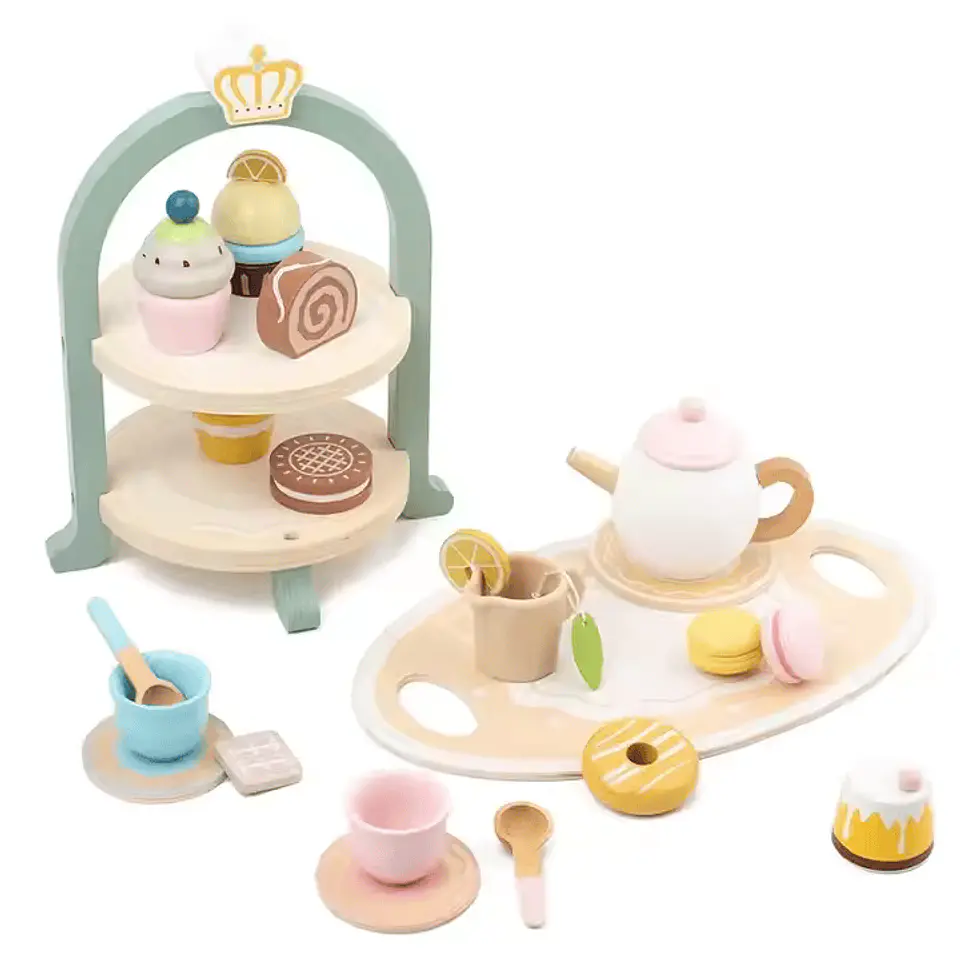Set de Té y Pasteles Madera 1