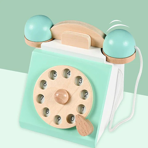 Teléfono de Madera Motricidad