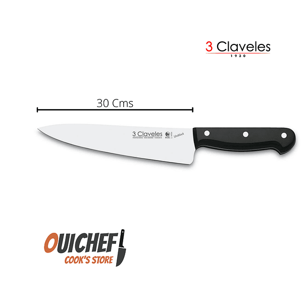 Cuchillo medio golpe (chef) 3 Claveles Uniblock