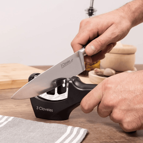 Afilador de cuchillos de 3 pasos