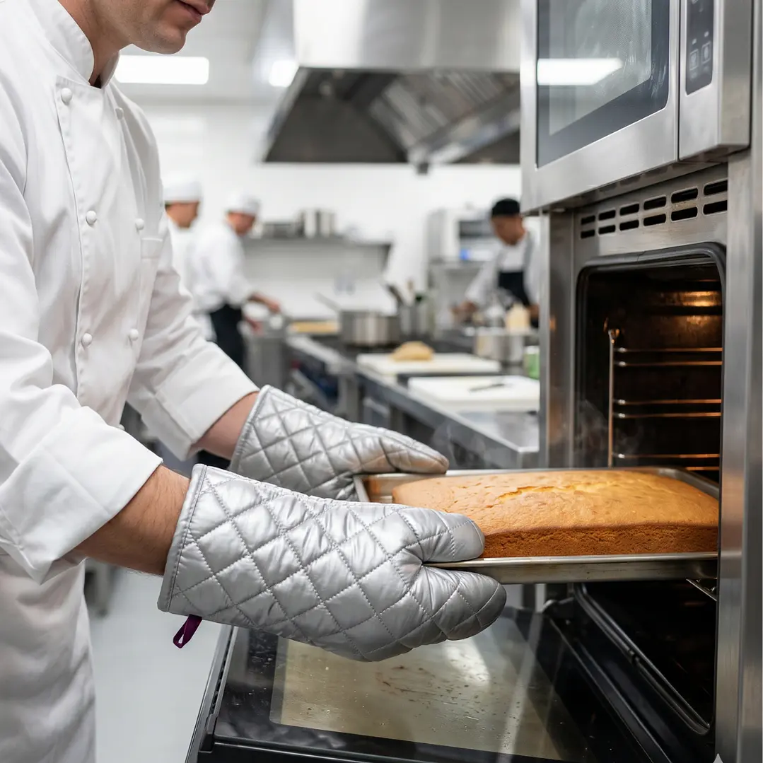 Par de Guantes para Horno Metalizados Profesionales - Alta Resistencia Térmica 2