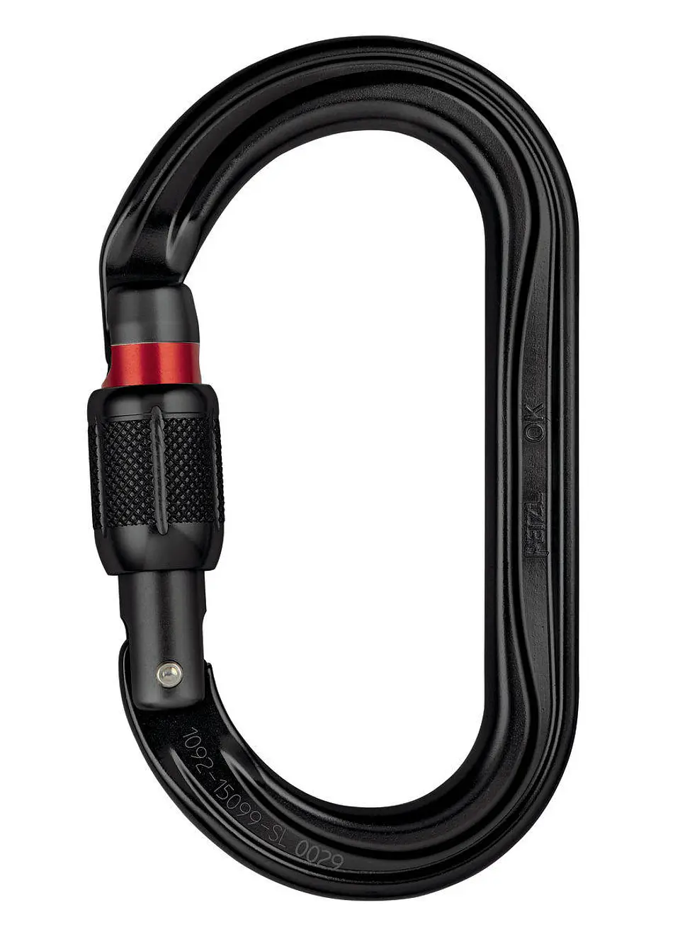 Mosquetón seguridad Petzl OK screw-lock Negro 1