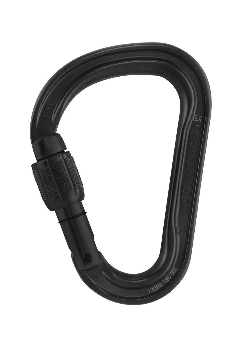 Mosquetón con seguro ATTACHE SCREW-LOCK color Negro 1