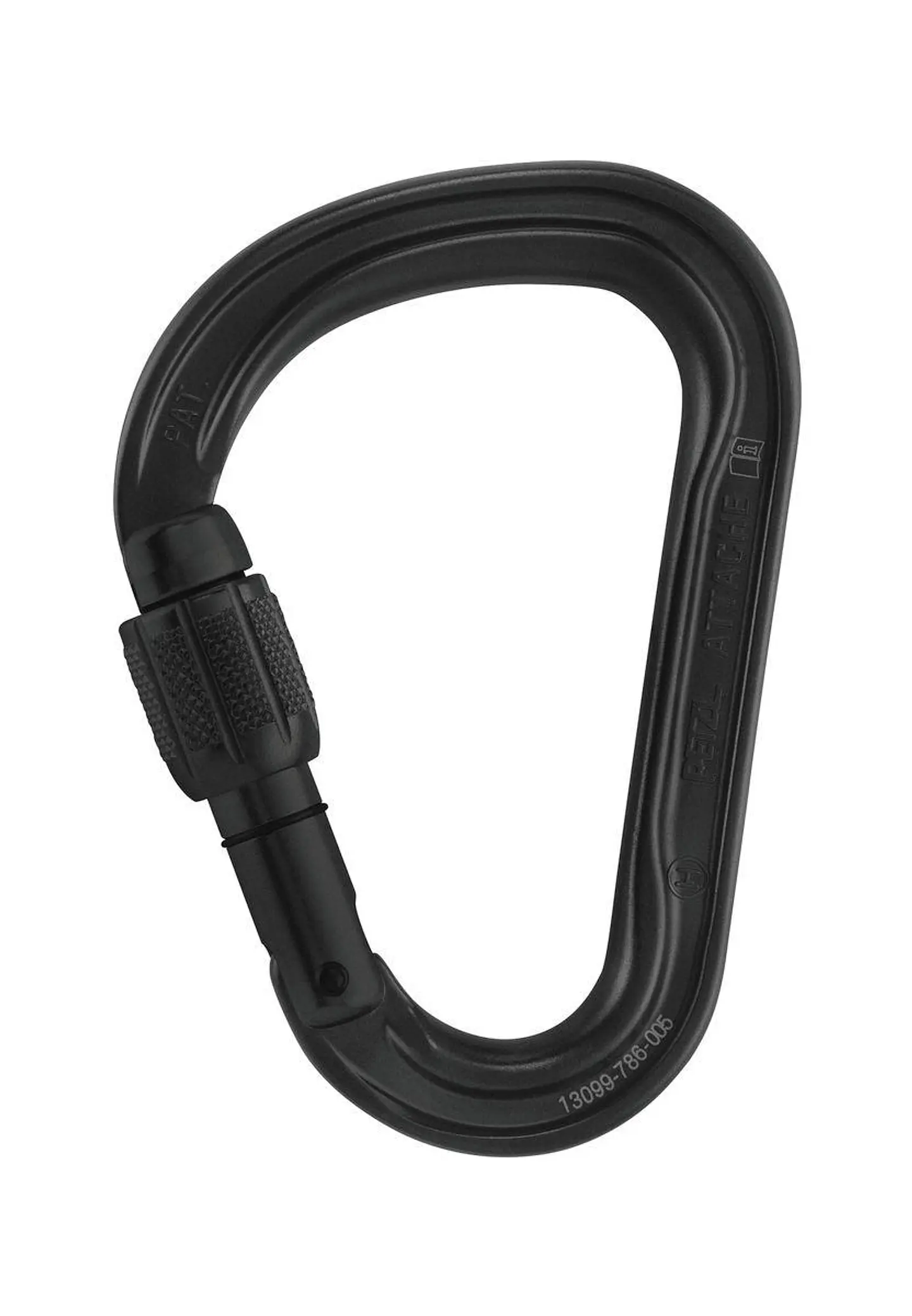 Mosquetón con seguro ATTACHE SCREW-LOCK color Negro 1