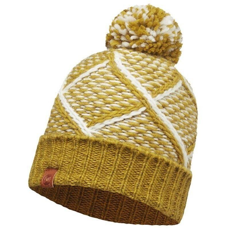 Gorro Buff Tejido Plaid Tobaco 1