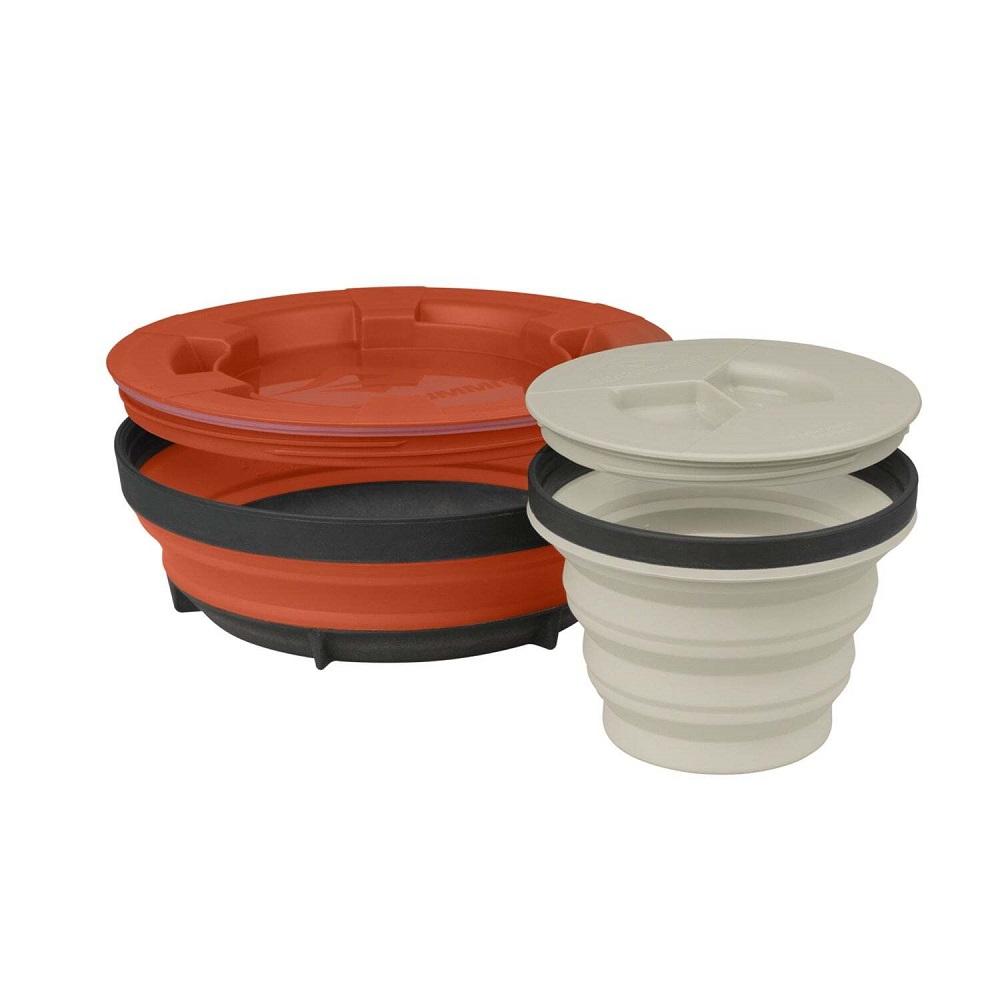 Set de Vajilla plegable con tapa X-Seal & Go L 1