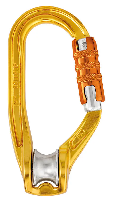 Mosquetón con polea Petzl ROLLCLIP TL