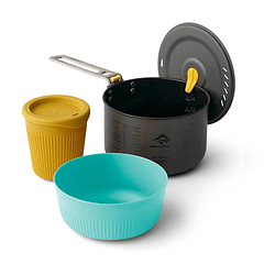 Set de Cocina Frontier UL de Una Olla - [1P] [3 Piezas] Olla de 1.3L con Tazón y Taza S