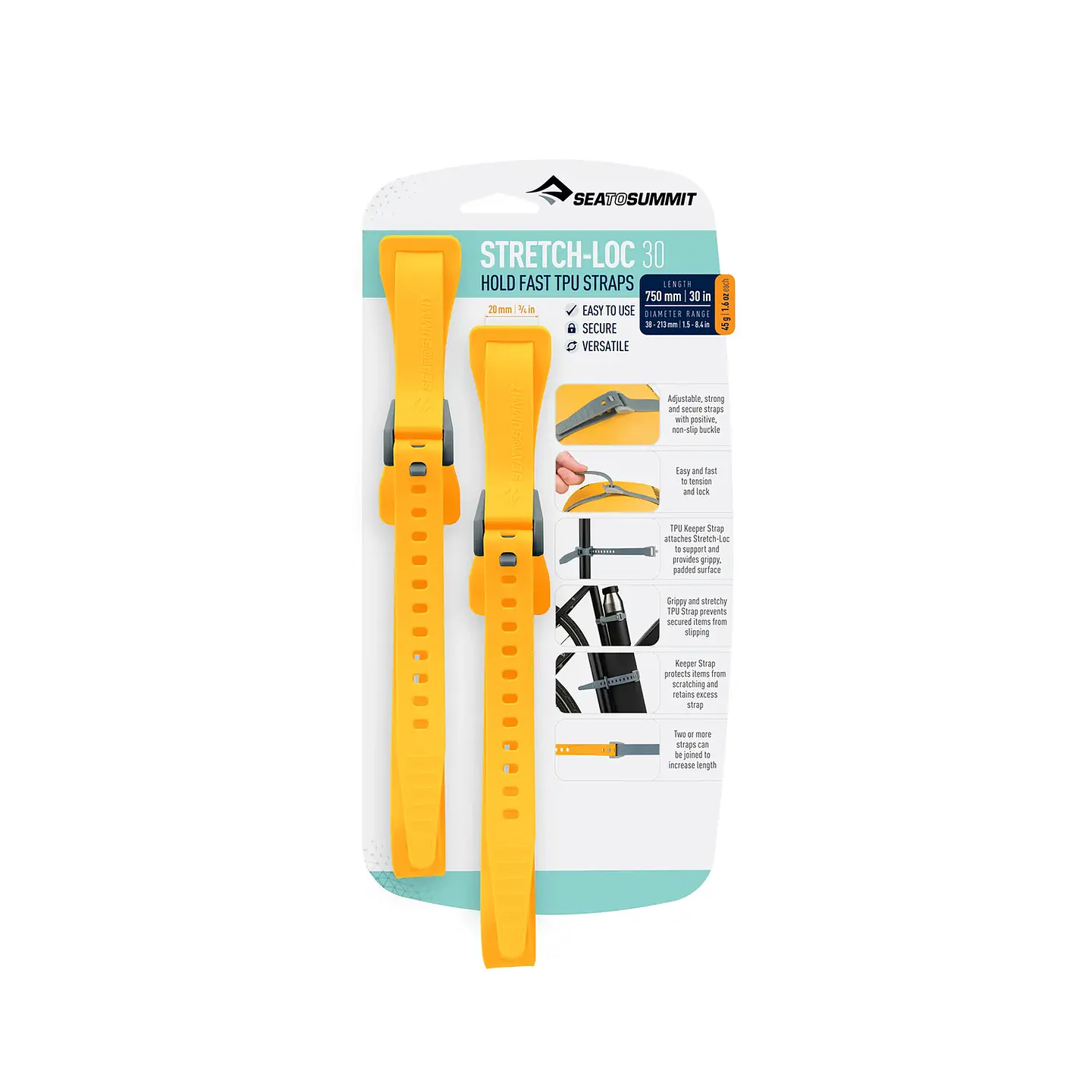 Correas de TPU Stretch-Loc 20mm Sea to Summit (Paquete de 2u) 7