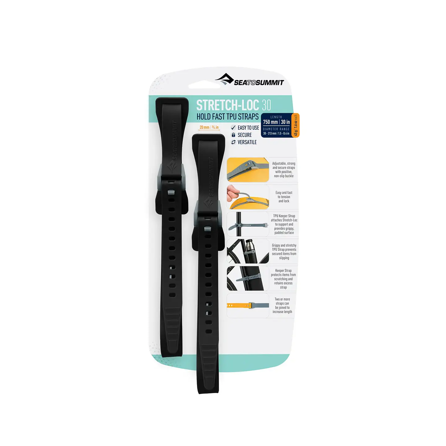 Correas de TPU Stretch-Loc 20mm Sea to Summit (Paquete de 2u) 8