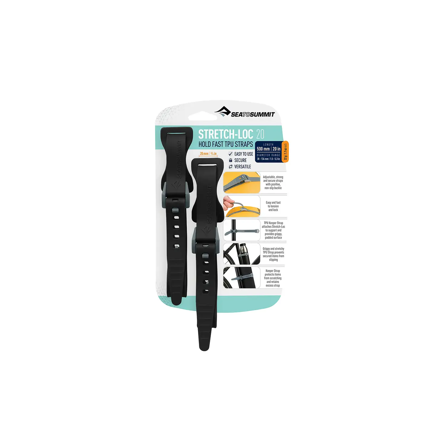 Correas de TPU Stretch-Loc 20mm Sea to Summit (Paquete de 2u) 14