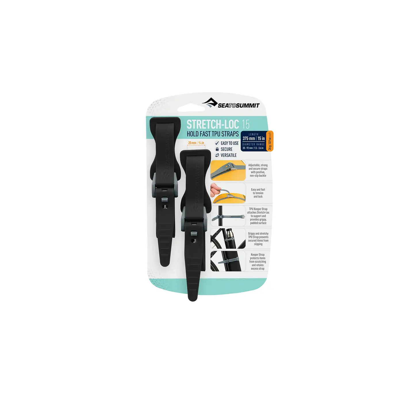 Correas de TPU Stretch-Loc 20mm Sea to Summit (Paquete de 2u) 17