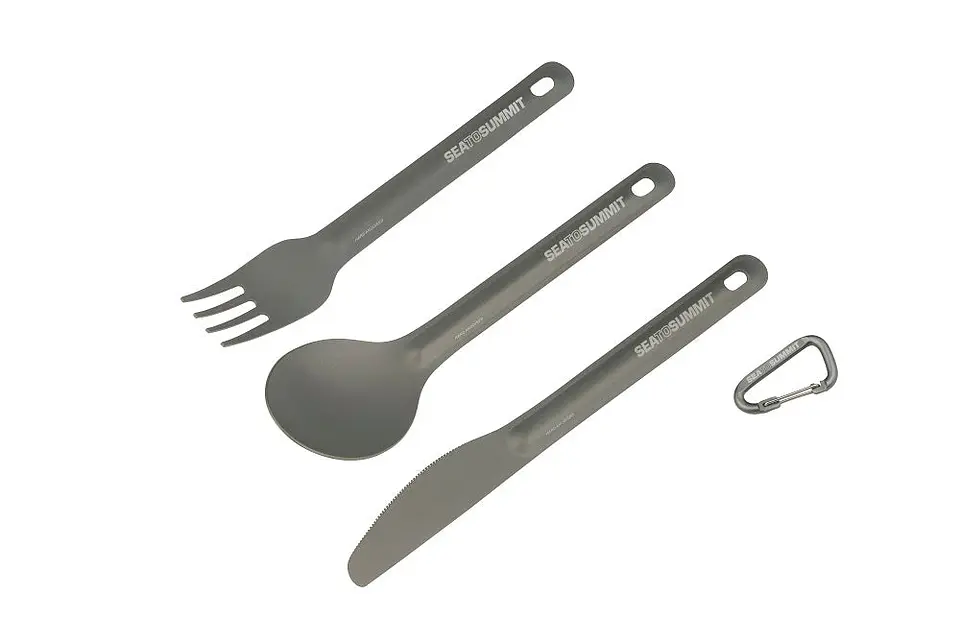 Alphalight Cutlery Set 3Pc (Knife, Fork And Spoon) Grey Anodised 1