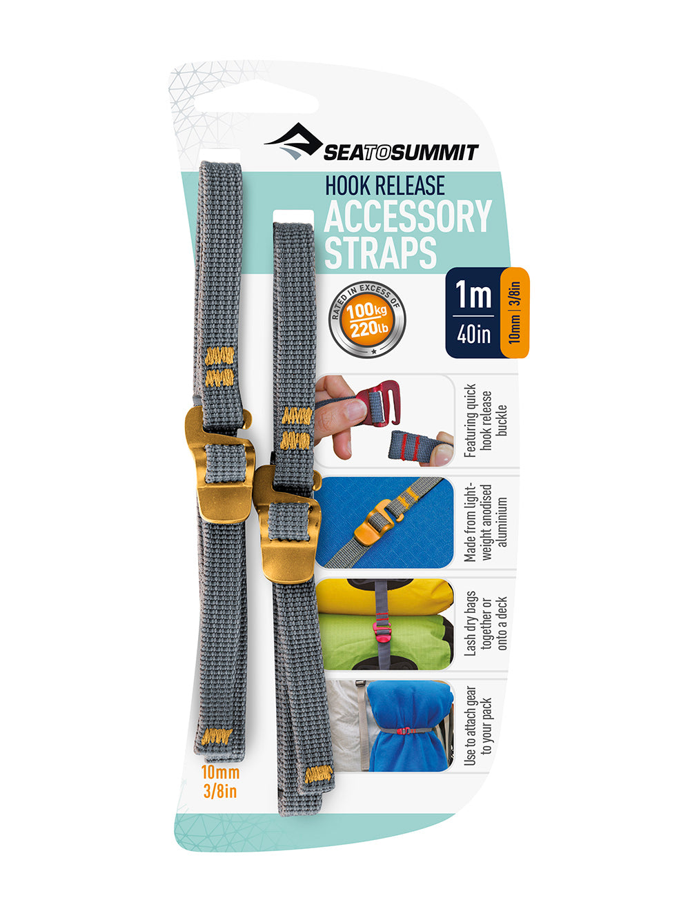 Accessory Strap With Hook Buckle 10Mm Webbing - 1.0M 1