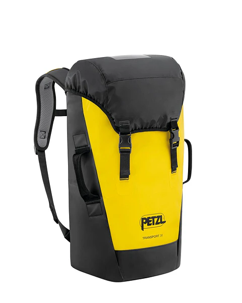 Saco de transporte robusto TRANSPORT amarillo/negro Petzl