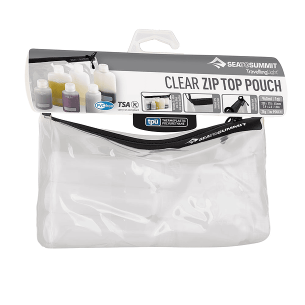 Bolsa de TPU transparente con cremallera y botellas Sea to Summit 2