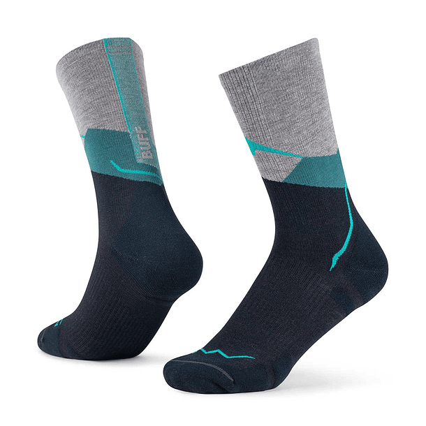 Calcetines BUFF® Lana Merino ligera caña alta TEAL 1