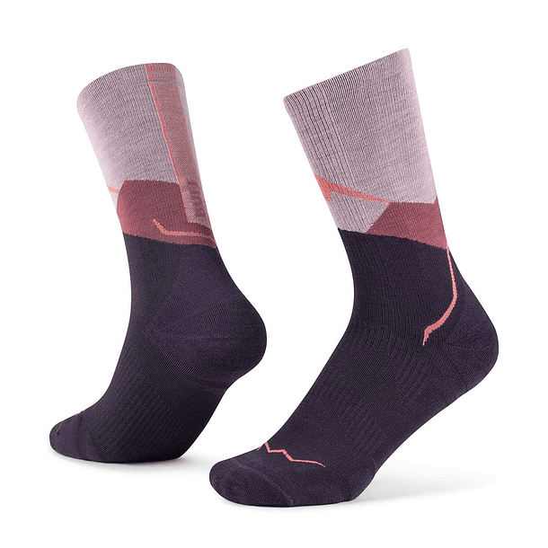 Calcetines BUFF® Lana Merino ligera caña alta PINK 1