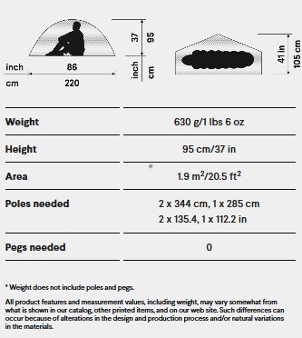 Carpa interior de Malla Soulo (no incluye varillas) Hilleberg 2