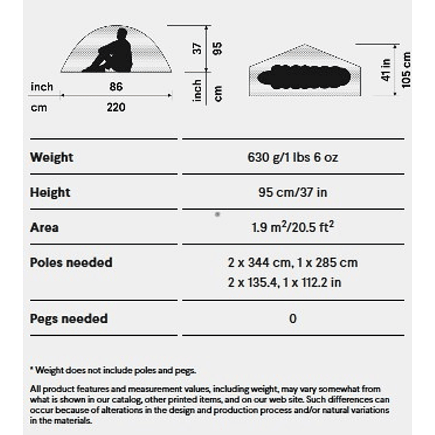 Carpa interior de Malla Soulo (no incluye varillas) Hilleberg 2