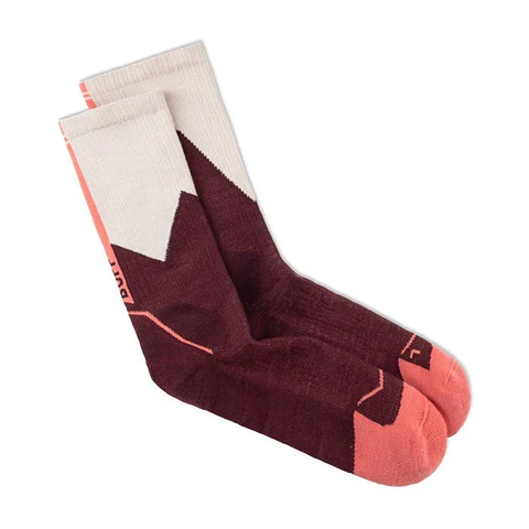 Calcetines BUFF®  Lana Merino grosor medio, caña media Vinotinto