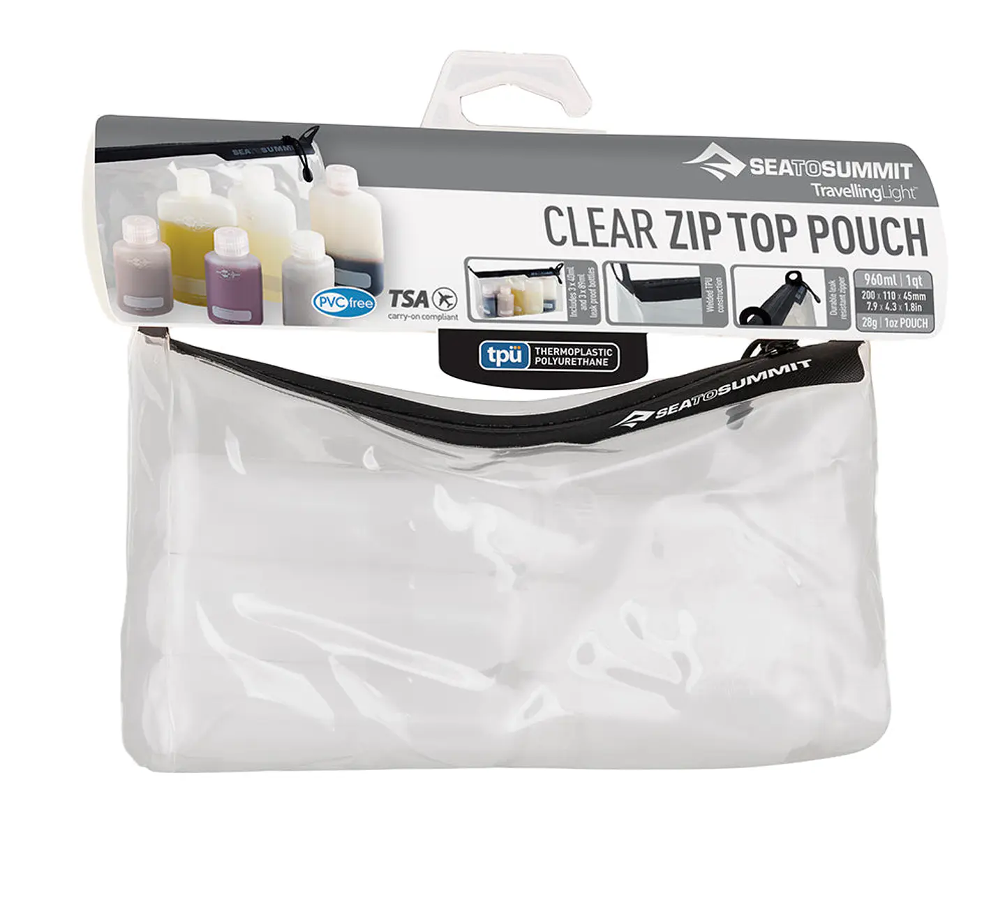 Bolsa de TPU transparente con cremallera y botellas Sea to Summit 2