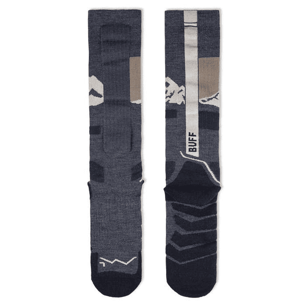 Calcetines Buff Lana Merino gruesos, caña extra alta Night Blue 3