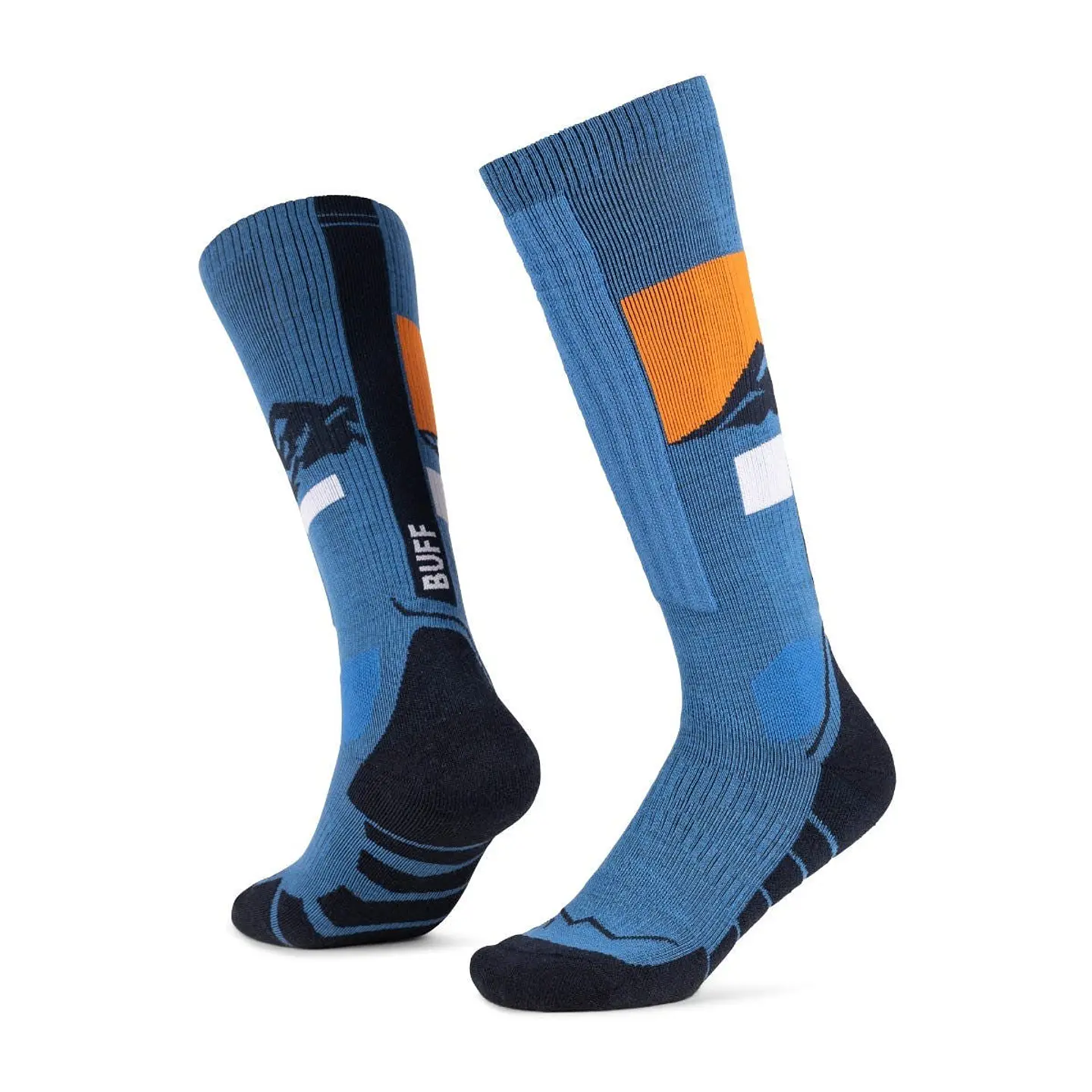 Calcetines Buff Lana Merino gruesos, caña extra alta Royal Blue 1