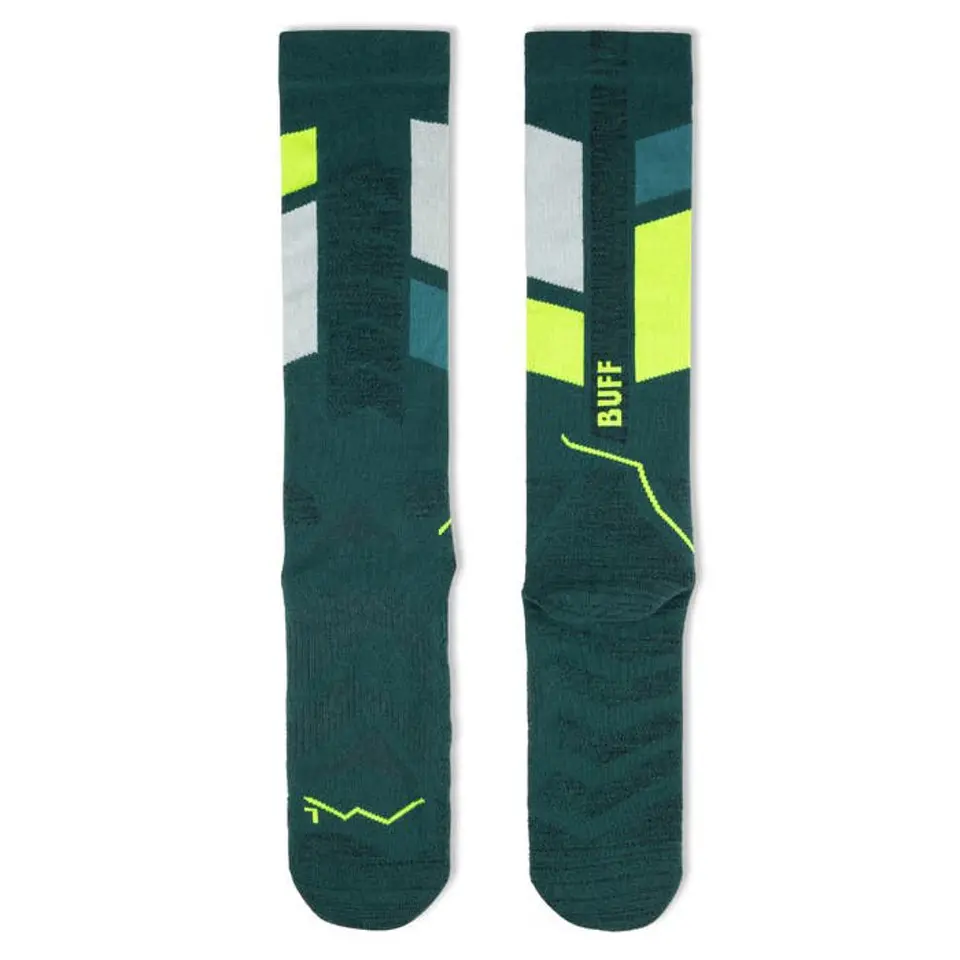 Calcetines Buff ThermoNet® caña extra alta Azul Verdoso 2