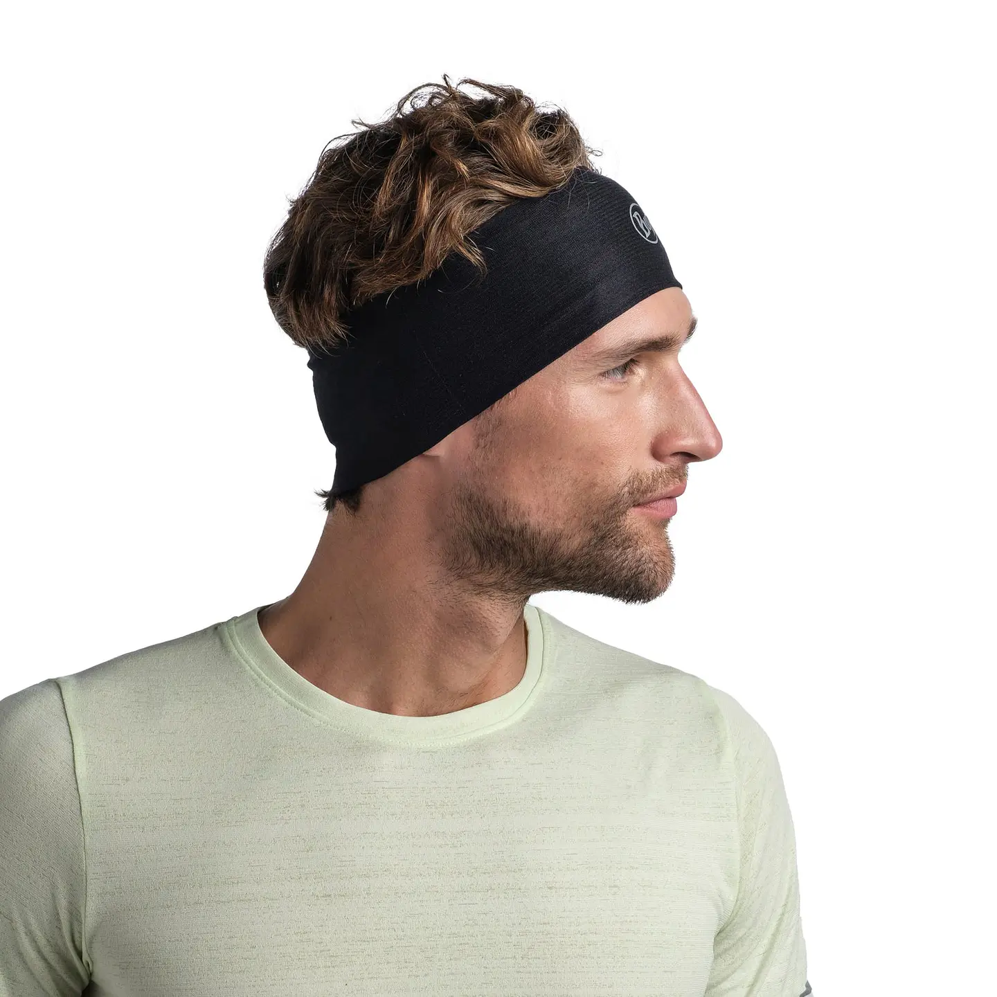 Cintillo Coolnet Uv® Wide Headband BUFF® Solid Black 3