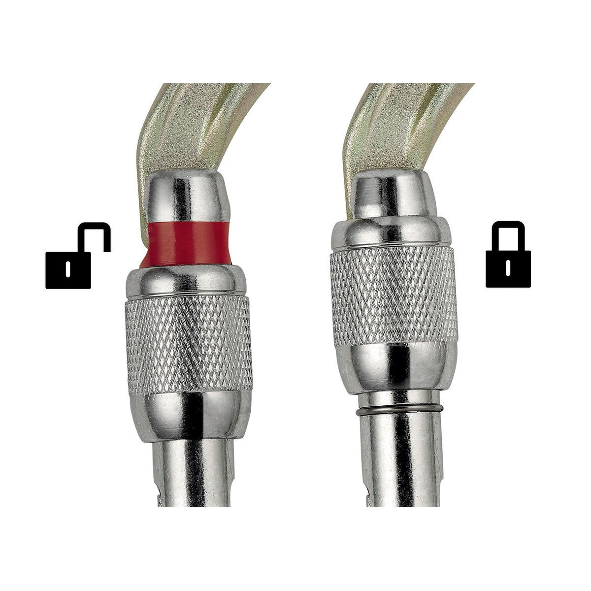 Mosquetón Seguridad Acero Petzl Oxan 6