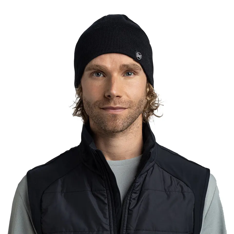 Gorro Tejido con banda de Polar BUFF® Lilon Short Black 3