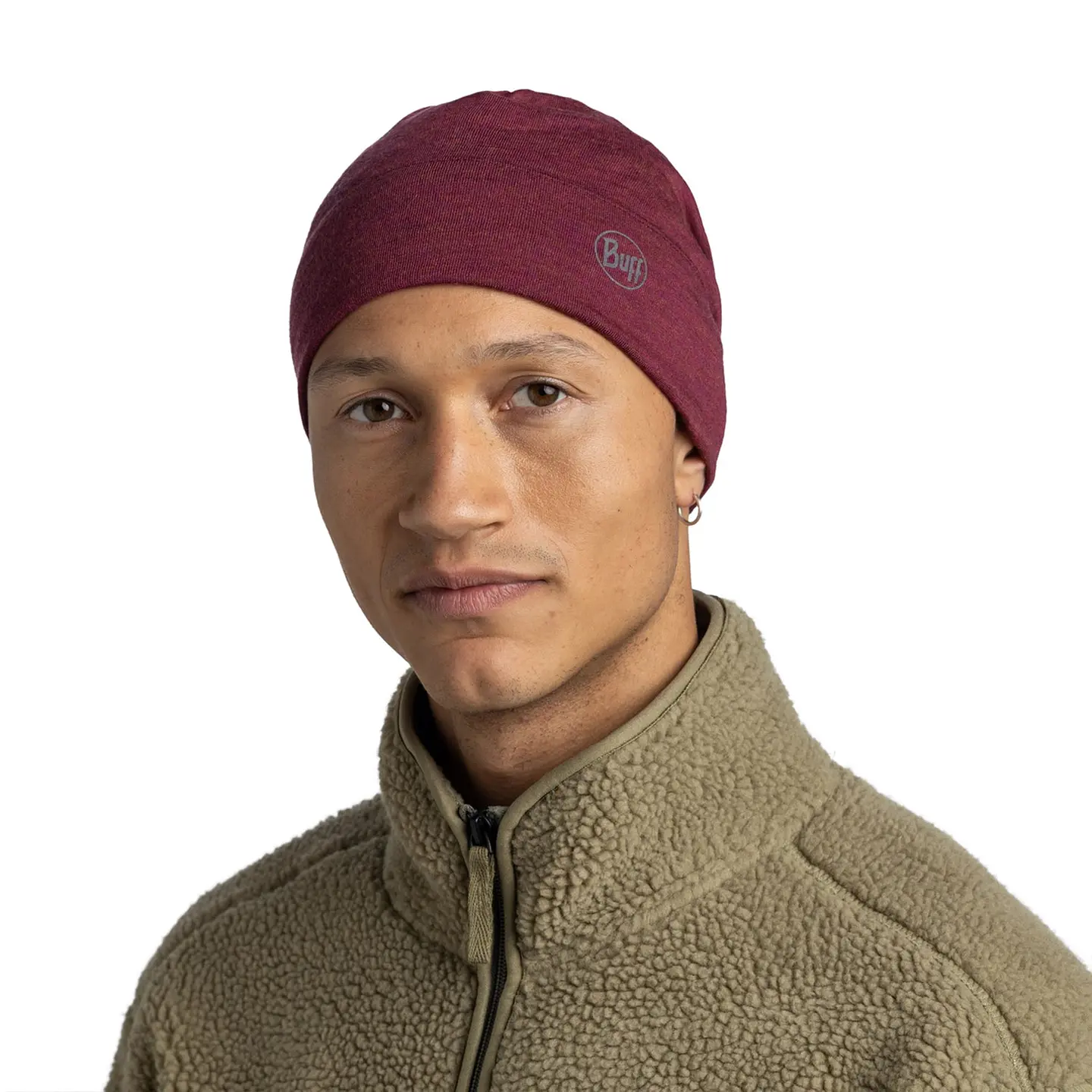 Gorro BUFF® Merino Midweight Melange Tempest Red 3