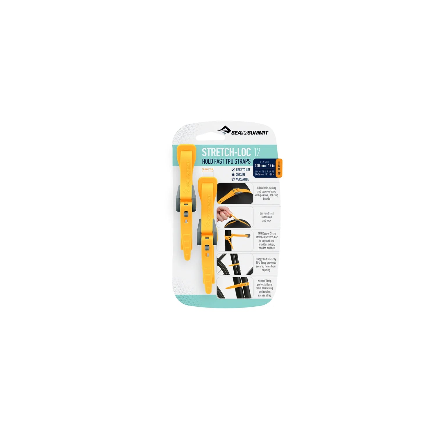 Correas de TPU Stretch-Loc 12mm Sea to Summit (Paquete de 2u) 1