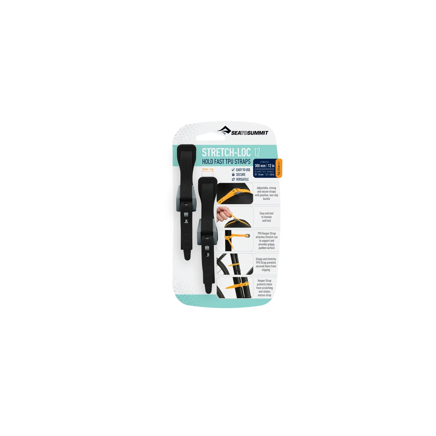 Correas de TPU Stretch-Loc 12mm Sea to Summit (Paquete de 2u) 3