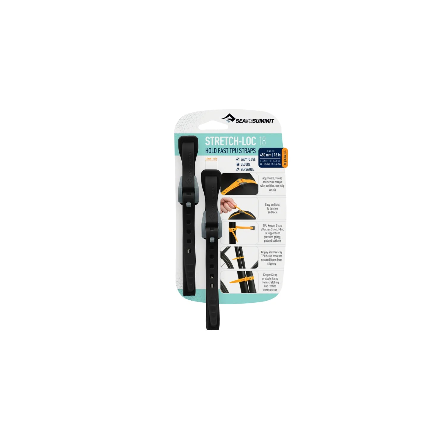 Correas de TPU Stretch-Loc 12mm Sea to Summit (Paquete de 2u) 4