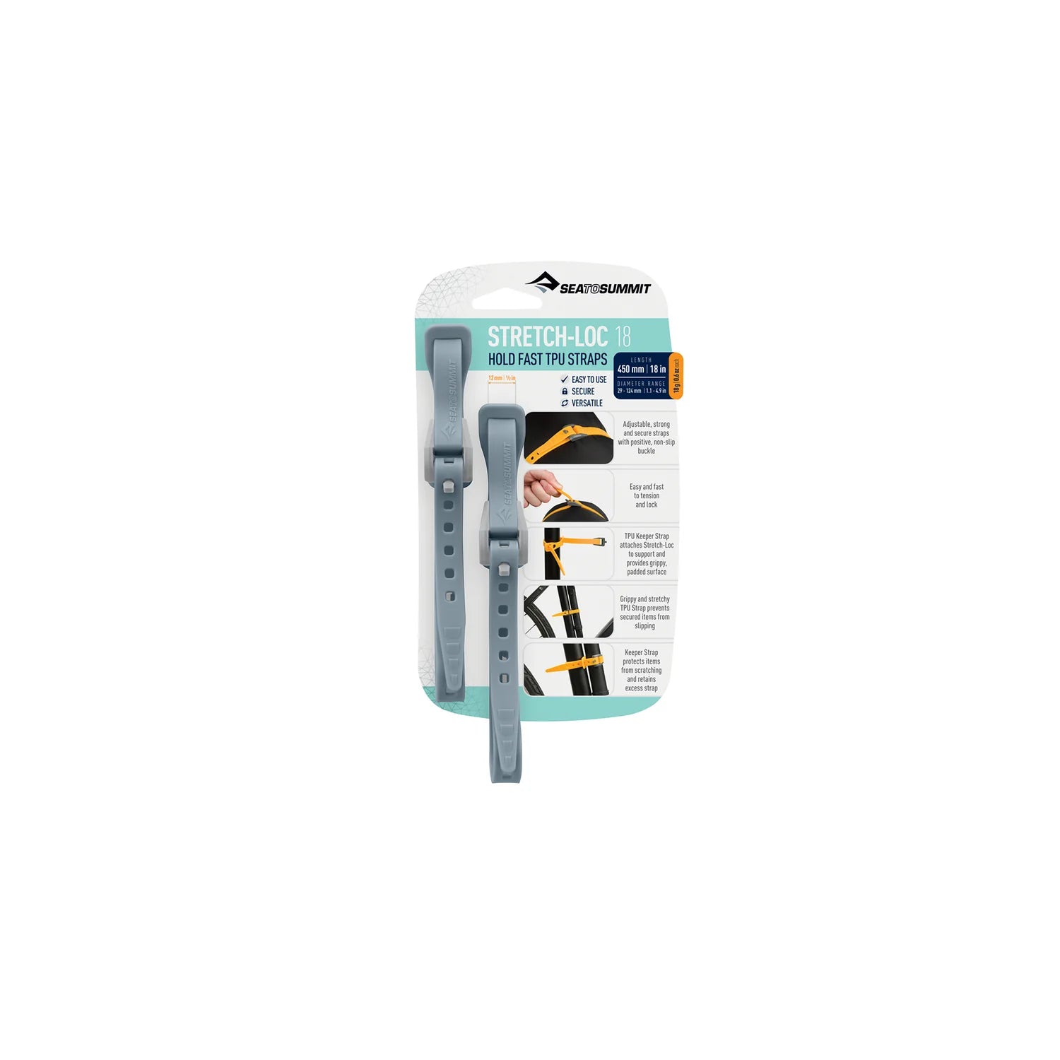 Correas de TPU Stretch-Loc 12mm Sea to Summit (Paquete de 2u) 5
